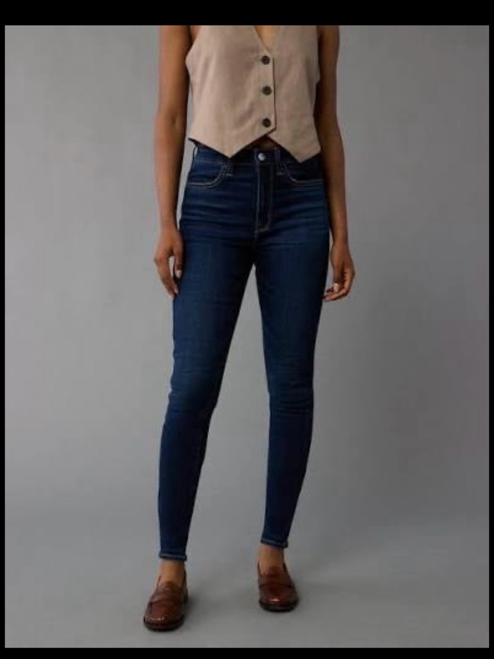 American eagle super stretch hi rise jegging 
Size 4